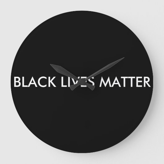 ブラック・ライブス・物質時計、BLM ラージ壁時計 (正面)