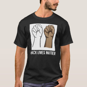 ブラック·ライブズ·マター、拳、黒 Tシャツ