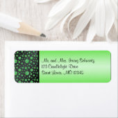 ブラック、ライムキラキタリードット差出人住所ラベル ラベル (インサイチュ)