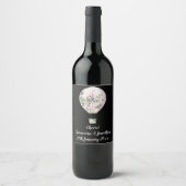 ブラック ライラック ホットエアバルーン ワインボトルラベル ワインラベル (正面)