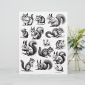 ブラック&ラインアートチップムクス、リス、ネズミ (スタンド正面)