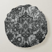 ブラック・ラケワーク・アーティストリー ラウンドクッション (裏面)