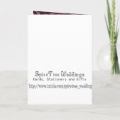 ブラック＆ラズベリー ダマスク 12周年記念日 招待状 (裏面)