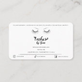 ブラック ラッシュ ウィスパー まつげ 美容 名刺 (裏面)