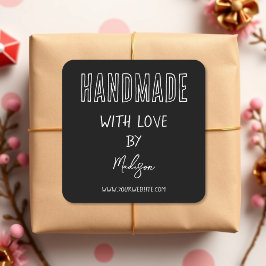 ブラック |ラブスクエアステッカーで手作り スクエアシール