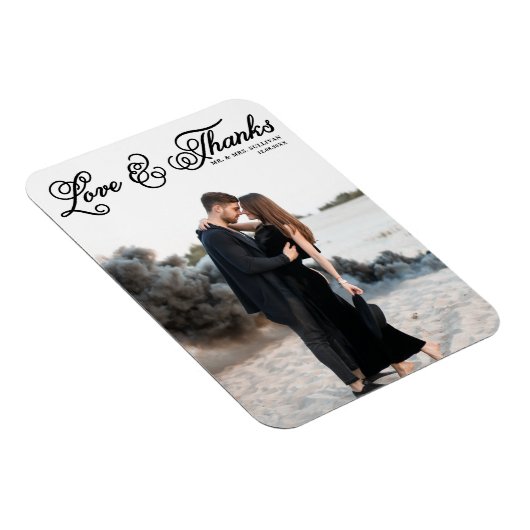 ブラック・ラブ感謝していとスかわいらしト・フォト結婚ズ マグネット (右側)