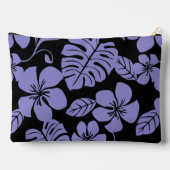 ブラック/ラベンダーのピンクビキニ模様 アクセサリーポーチ (裏面)