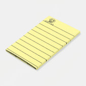 ブラック・ラボを搭載した4"x6"黄色い裏打ちポストイット ポストイット (アングル)