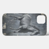 ブラック・ランニング・スタリオン Case-Mate iPhoneケース (裏面 (横))