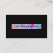 ブラック・ルクモダンセ・レインボー・ホログラフィック・フォイル・ブシネ 名刺 (正面)