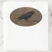 ブラック・ルーク・ブリティッシュ・コービデ素朴ッドと背景 楕円形シール (バッグ)