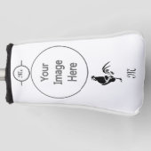 ブラック・ルースターがグッド・モーニング・アラームを鳴らす ゴルフヘッドカバー (正面)