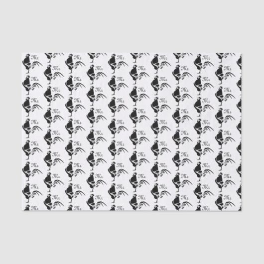 ブラック・ルースターがグッド・モーニング・アラームを鳴らす 薄葉紙 (正面)