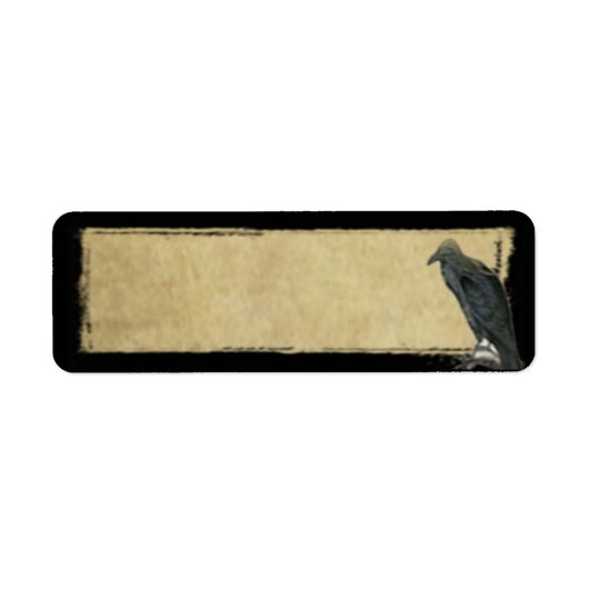 ブラック・レイブンの古い差出人住所ラベル... ラベル (正面)