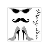 ブラック&レッドで完璧な外観+バック&アイディア ラバースタンプ (インプリント)