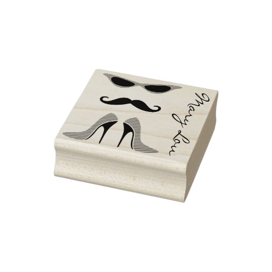 ブラック&レッドで完璧な外観+バック&アイディア ラバースタンプ (スタンプ)