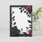 ブラック＆レッドのバラ 招待状 (スタンド正面)