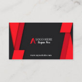 ブラック&レッドの名刺36パック100 名刺 (裏面)