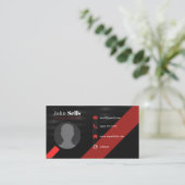 ブラック&レッドの名刺37パック100 名刺 (スタンド正面)