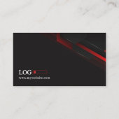 ブラック&レッドの名刺40パック100 名刺 (裏面)