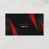 ブラック&レッドの名刺44パック100 名刺 (裏面)