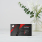 ブラック&レッドの名刺51パック100 名刺 (スタンド正面)