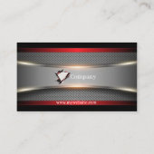 ブラック&レッドの名刺51パック100 名刺 (裏面)