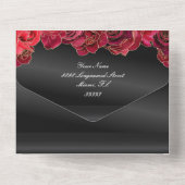 ブラック&レッドキンセアニラ手頃招待状 オールインワン招待状 (裏面)