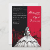 ブラック&レッドキンセアニラ 招待状 (正面)