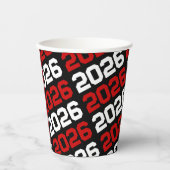 ブラック&レッドクラスの卒業式 紙コップ (正面)