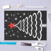 ブラック&レッドクリスマス 薄葉紙 (クラフト)