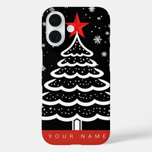 ブラック&レッドクリスマス Case-Mate iPhoneケース (裏面)