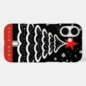 ブラック&レッドクリスマス Case-Mate iPhoneケース (裏面 (横))
