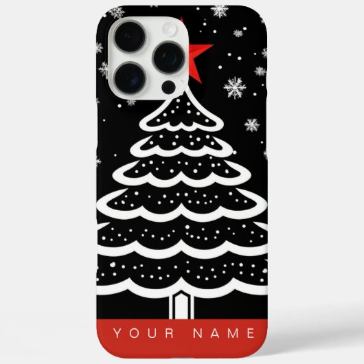 ブラック&レッドクリスマス Case-Mate iPhoneケース (裏面)