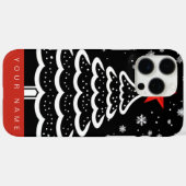 ブラック&レッドクリスマス Case-Mate iPhoneケース (裏面 (横))