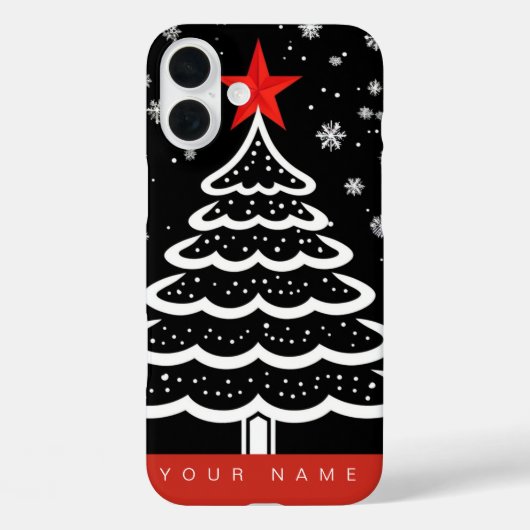 ブラック&レッドクリスマス Case-Mate iPhoneケース (裏面)