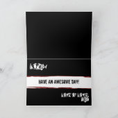 ブラック&レッドスカル誕生日 カード (内部)