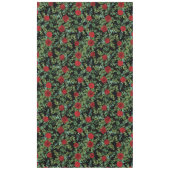 ブラック&レッドピーニーバラフローラ結婚ズ テーブルクロス (正面)