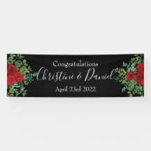 ブラック&レッドピーニー&バラフローラ結婚ズ