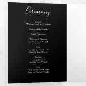 ブラック&レッドピーニー&バラフローラ結婚式 プログラム (内部最初)