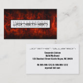 ブラック&レッドプロフェッショナル名刺 名刺 (正面/裏面)