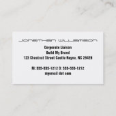 ブラック&レッドプロフェッショナル名刺 名刺 (裏面)