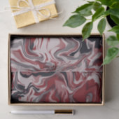 ブラック&レッドマーブルプリントティッシュペーパー 薄葉紙 (ギフト)