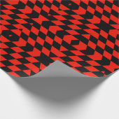 ブラック&レッドラッピング紙 ラッピングペーパー (角)