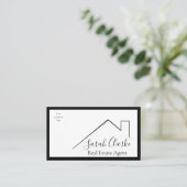 ブラック&レッドルーフトップ名刺 名刺 (スタンド正面)