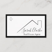 ブラック&レッドルーフトップ名刺 名刺 (正面)