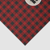 ブラック&レッド市松模様にモノグラムグランジイニシャル 薄葉紙 (詳細)