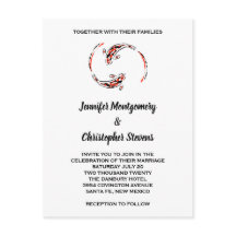 ブラック&レッド日本のコイフィッシュペ結婚ーズ