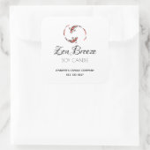 ブラック&レッド日本のコイフィッシュロ芸術的ンドル スクエアシール (バッグ)