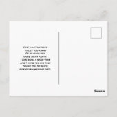 ブラック&レッド日本のコイフィッシュ芸術的ありがとう ポストカード (裏面)